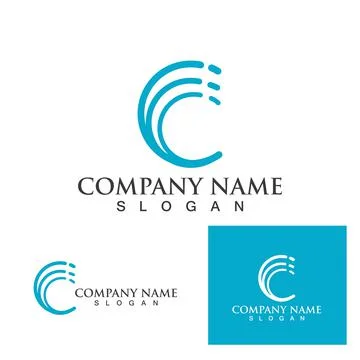 C Letter Logo Template イラスト素材
