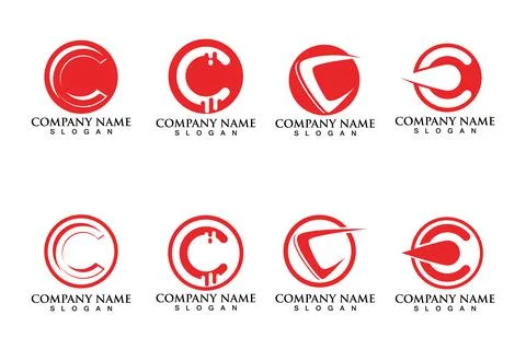 C Letter Logo Template イラスト素材