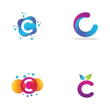 C Letter Logo Template イラスト素材