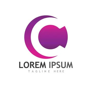 C Letter Logo Template イラスト素材