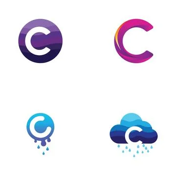 C Letter Logo Template イラスト素材