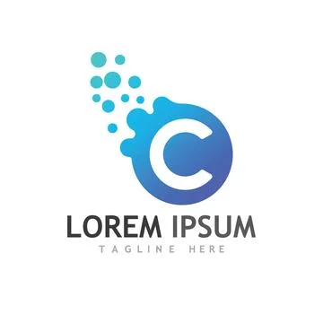 C Letter Logo Template Stock Illustration