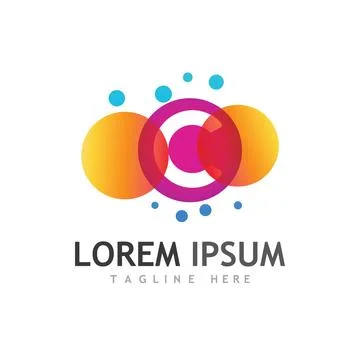 C Letter Logo Template Stock Illustration