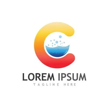 C Letter Logo Template イラスト素材