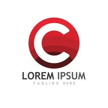 C Letter Logo Template イラスト素材