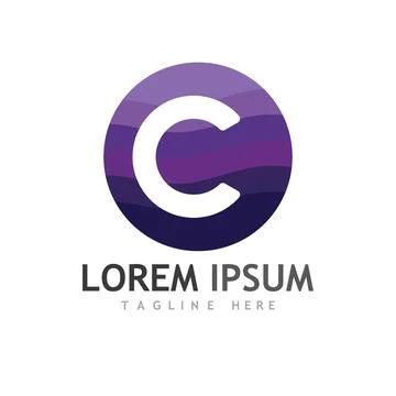 C Letter Logo Template 库存插图
