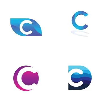 C Letter Logo Template イラスト素材