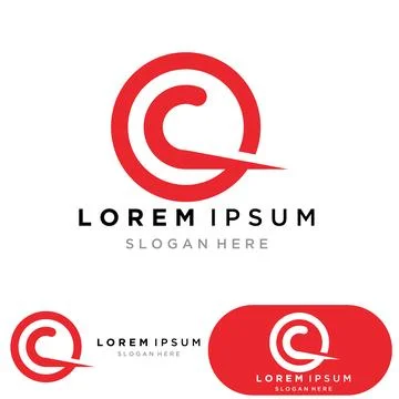 C Letter Logo Template Stock Illustration