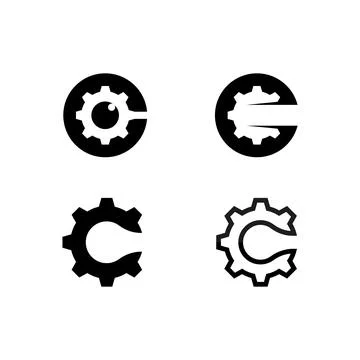 C Letter Logo Template イラスト素材