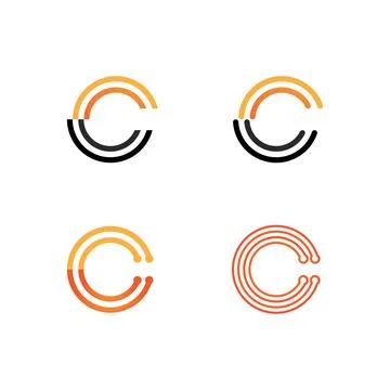 C Letter Logo Template Stock Illustration