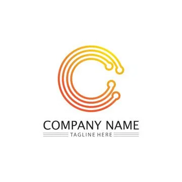 C Letter Logo Template Stock Illustration