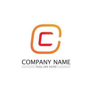 C Letter Logo Template Illustrazione stock