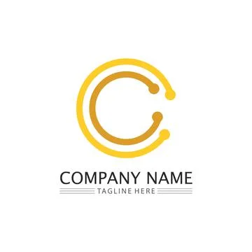 C Letter Logo Template Stock Illustration