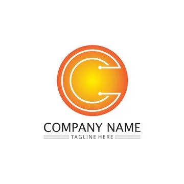 C Letter Logo Template イラスト素材