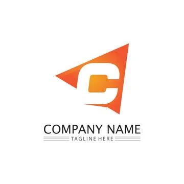 C Letter Logo Template Stock Illustration