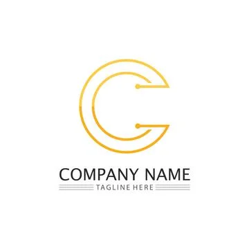 C Letter Logo Template イラスト素材