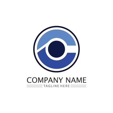 C Letter Logo Template Illustrazione stock