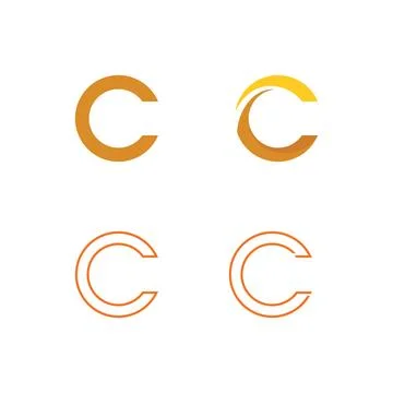 C Letter Logo Template Stock Illustration