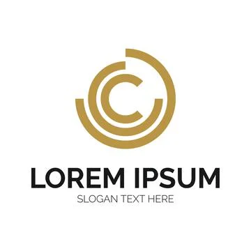 C Letter Logo Vector Design Stock Illustration