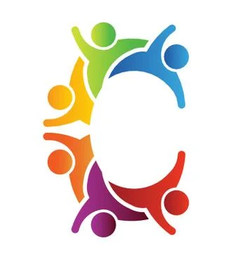 C letter people Stock Illustration