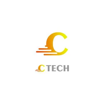 C Letter Technology Logo Template. Vector. Icon Stock Illustration