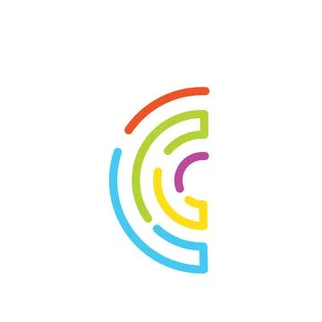 C Letter technology Template vector icon design Stock Illustration