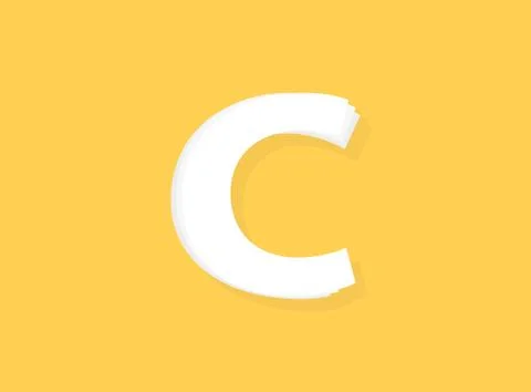 C Letter vector font, modern layers design. Eps10 illustration 스톡 일러스트