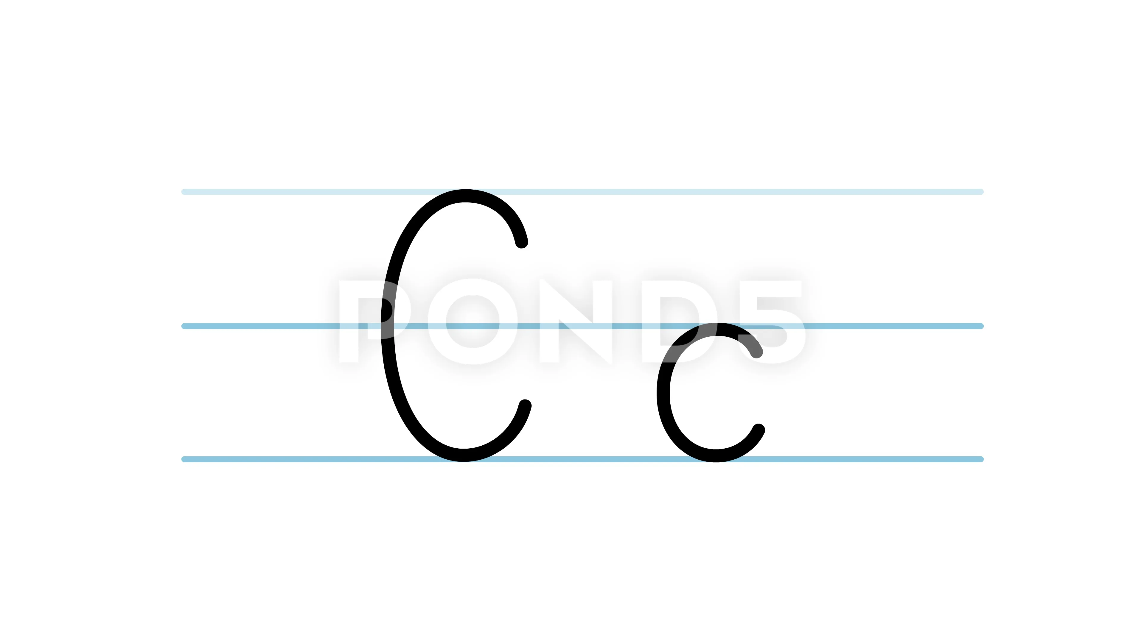 C letter writing cartoon animation | Stock Video | Pond5