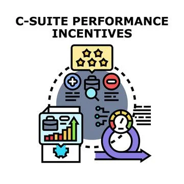 C level performance incentives driving business growth Illustrazione stock