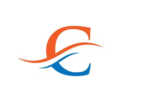 C Logo Design Vector Template. Initial Letter C Logotype For Business And Com Illustrazione stock