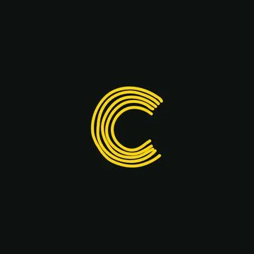 C logo, Initial lettering handwriting or handwritten for identity. Logo hand 스톡 일러스트