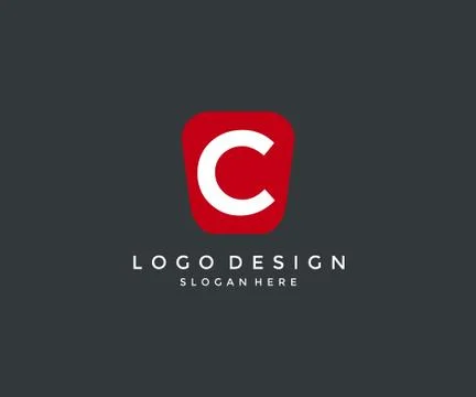 C Logo inside modern abstract shape Stock Illustration