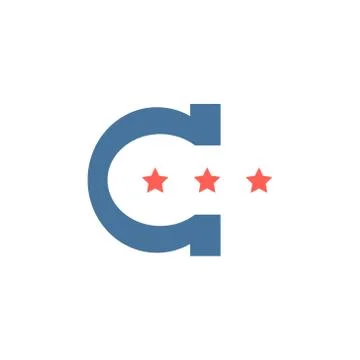 C Logotype Flat Stock Illustration