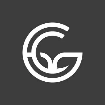 C or G  Featuring Minimalist Leaf Stock Illustration