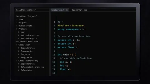C++ programming code Stock Footage 166348087