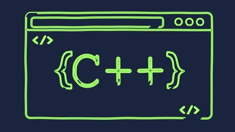 C ++ programming coding software development background animation Stock Footage 264964148