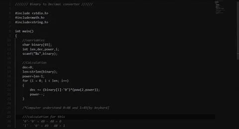 C programming HD wallpaper in VS Code 스톡 일러스트