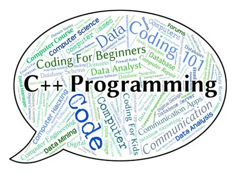 C++ Programming Indicates Software Development And Application Stock Illustration