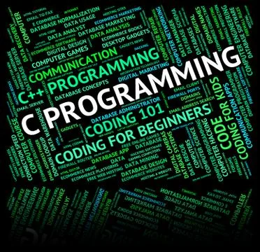 C Programming Means Software Development And Application Stock Illustration