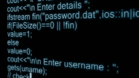 C++ programming, sample of source code Stock Footage 40736561