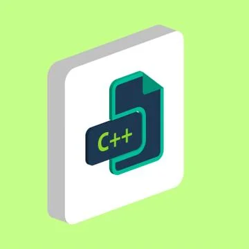C++ programming Simple vector icon. Illustration symbol design template for w Stock Illustration