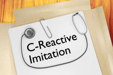 C-Reactive Imitation concept Illustrazione stock