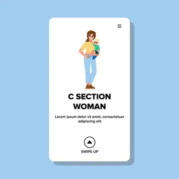 C section woman vector Stock Illustration