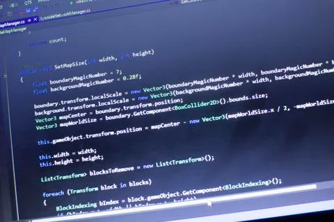C-Sharp (C#, .NET) gamedev code 스톡 사진