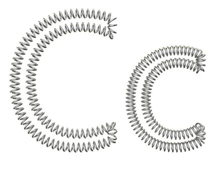 The "C" of a spring Illustrazione stock