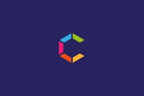 C square logo design Stock Illustration