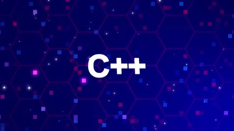 C++ text animation with background Video stock 260209685