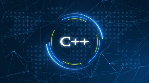 C++ Text Effect Technology Background Stock Footage 262598798