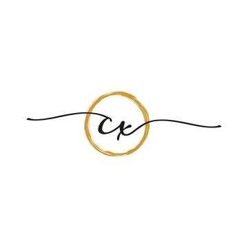 C X Initial Script Letter Beauty Logo Template Stock Illustration