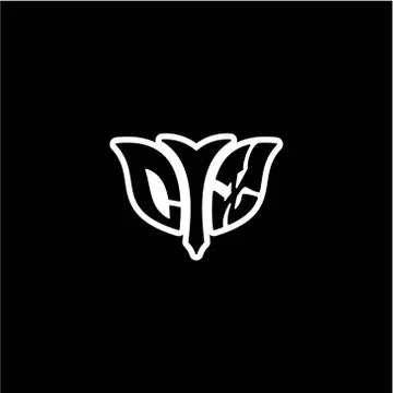 C X Initials bow arrow, simple modern minimalist design. black and white. Stock Illustration